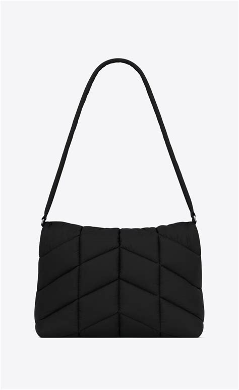 ysl puffer bag black hardware|YSL nylon puffer bag.